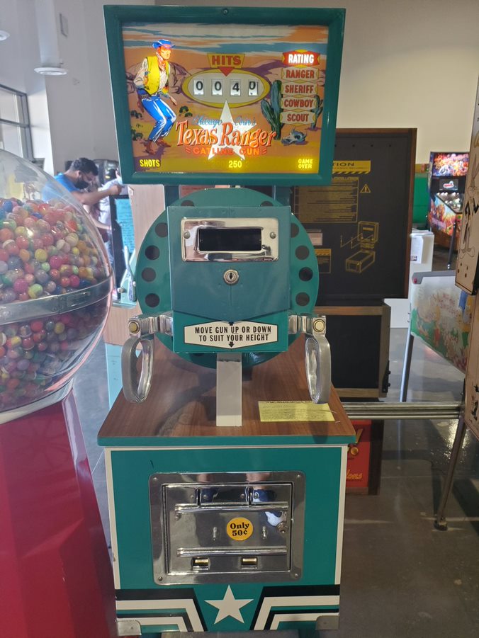 1963 Chicago Coin Texas Ranger at Pinball Hall of Fame Pinball Museum